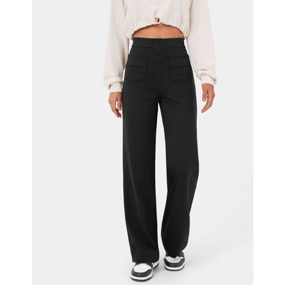 HALARA Pants - Halara High Waisted Straight Leg Pants Black Size M